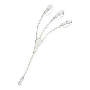 T-verdeler QuickFix kabel met 3 uitgangen 220-240V wit