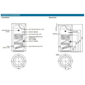 Indirect gestookte boiler MAXTANK Modul-Air100 100ltr