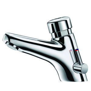 Wastafelmengkraan F3/8" zelfsluitend 7 sec + stopkraan 2