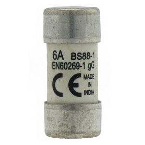 Zekering laagspanning 6A AC 415V 13x29mm gL/gG BS VVE=20