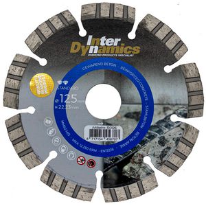 Beton Standard diamantzaagblad 125mm asgat 22.23mm