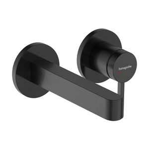 Wastafelmengkraan Finoris 1-hendel inb. 168mm afvoerpl. Brushed Black Chrome