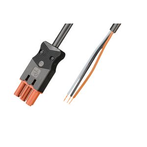 Aansluitsnoer female 3-polig 1,5mm² 100cm bruin Eca