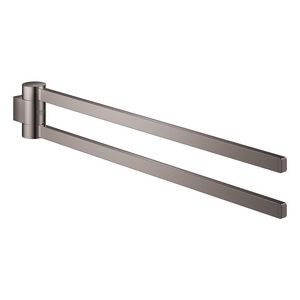 Selection handdoekhouder dubbel 41063A00 hard graphite (donker grijs)