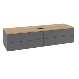 Wastafelonderkast Antao 1600x360x500mm Antr. Matt Lacquer K25111GK