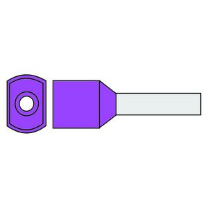 Zak a 500st. Twinadereindhuls geisol. 0,25mm² Paars 8mm
