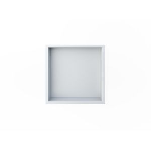 BASIC BOX inbouwnis 300x300x70mm rvs met flens wit
