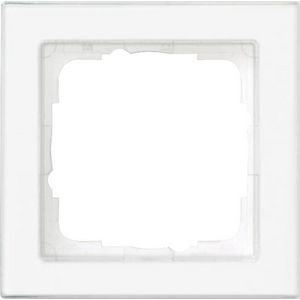 Afdekraam 1-voudig compleet beschr. Gira E2 clear/zuiver wit