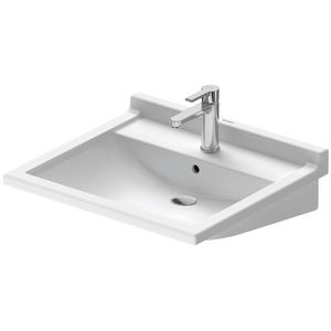 STARCK 3 #030960 Vital wastafel 600mm wit met kraangat met overloop
