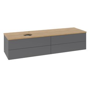 Wastafelonderkast Antao 1600x360x500mm Antr. Matt Lacquer K26051GK