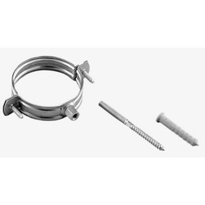 Set a 5st. Muurbeugels Alu-Fix wit 100mm incl. pen + muurplug