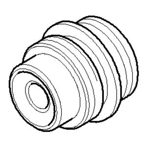 Nippel M22x1x1/2" Dark Platinum gebors.