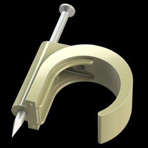 Spijkerclip halogeenvrij flexbuis 16-19/20mm creme VVE=100