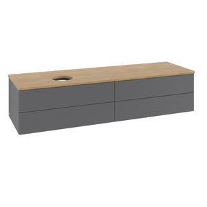 Wastafelonderkast Antao 1600x360x500mm Antr. Matt Lacquer K26111GK