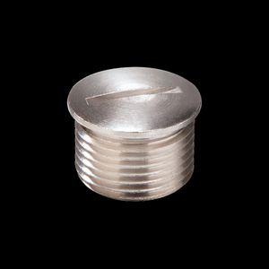 Blindstop messing vernikkeld M12x1,5 met lange tap (EMVS-L12) VVE=100