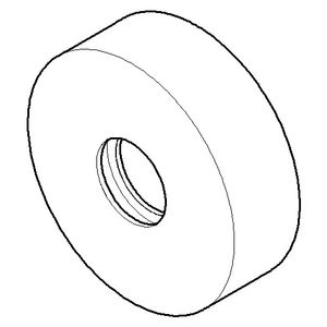 Rozet 57x19x18mm chr gebors.