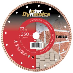 Universeel Turbo Standard diamantzaagblad 230mm as 22.23mm