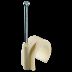 Spijkerclip halvrij bevestig beton 16-19/20mm creme VVE=150