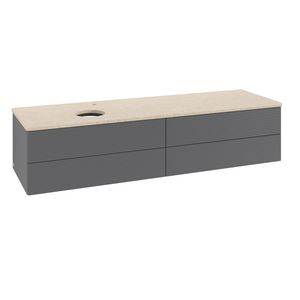 Wastafelonderkast Antao 1600x360x500mm Antr. Matt Lacquer K26153GK