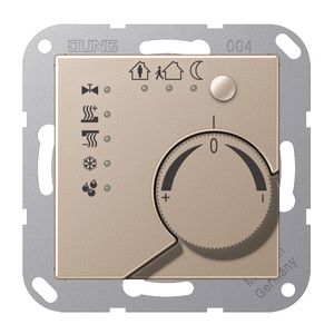 Ruimtethermostaat + 4 bin A500 champagne KNX