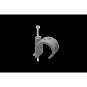 Spijkerclip hal.vrij glad flexbuis16-19/20mm grijs VVE=100