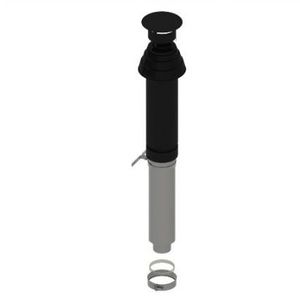 Dakdoorvoer alu-galva Ø100/60, BD580, zwart