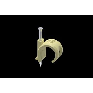 Spijkerclip halvrij glad flex 16-19/20mm creme emmer VVE=500