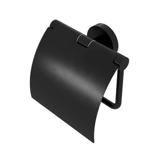 Closetrolhouder zwart met klep NEMOX BLACK