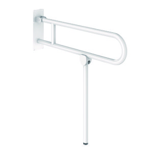Opklapbare Basic greep met voet Ø32 L.900 wit epoxy