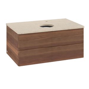 Wastafelonderkast Antao 800x360x500mm Warm Walnut K19153HM