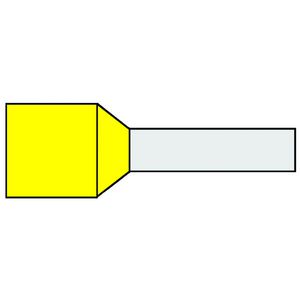 Zak a 500st. Adereindhuls geisol. 1,00mm² Geel 12mm