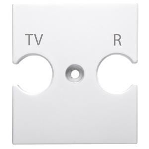 UNIVERSAL SUPPORT-COMBINED SOCKET OUTLET TV-R-SATIN WHIT