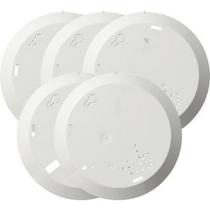 Set montagepl. 5 st. RWM Dual Q Rookmelder zuiver wit m
