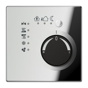 Ruimtethermostaat + 4 bin LS chroom KNX