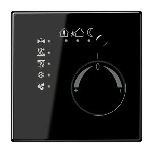 Ruimtethermostaat + 4 bin LS zwart KNX VVE=10