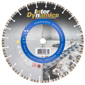Beton Standard diamantzaagblad 350mm asgat 25.4mm