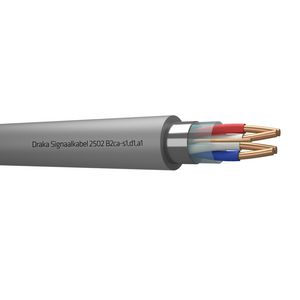 Haspel a 500m. signaal kabel afg B2ca gy# 2x2x0,8mm 2502