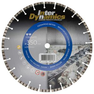 Beton Standard diamantzaagblad 350mm asgat 20.0mm