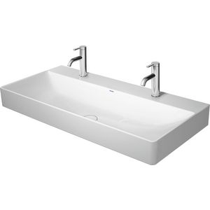 DURASQUARE #235310 wastafel 1000mm wit met 2 kraangaten geslepen onderzijde