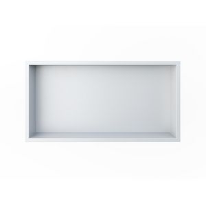 BASIC BOX inbouwnis 600x300x70mm rvs met flens wit