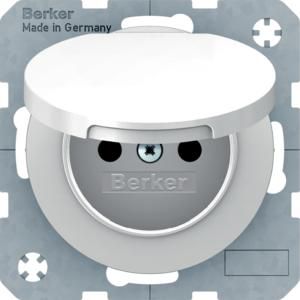 Wandcontactdoos penaarde deksel berker R.1/R.3/R.8 wit