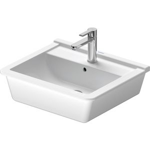 STARCK 3 #030256 inbouwwastafel 560mm wit met kraangat met overloop