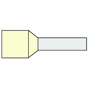 Zak a 100st. Adereindhuls geisoleerd 10,00mm² Ivoor 12mm