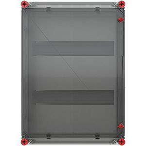 Lege kast met DIN rail 2 DIN rails 150mm