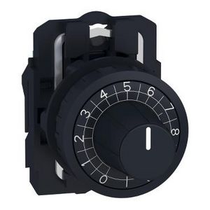 Kop 22mm + montagesteun potentiometer As 6,35mm Zwart