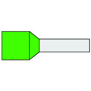 Zak a 100st. Adereindhuls geisoleerd 16mm² Groen 12mm