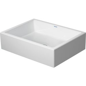 VERO AIR #235150 opzetwastafel 500mm wit zonder kraangat geslepen onderzijde