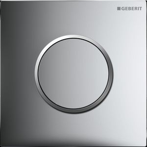 Urinoirsturing pneumatisch type 10 ROUND chroom/mat chroom