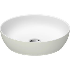 SIVIDA #266000 opzetwaskom buitenzijde lichtgroen mat binnenzijde wit mat 400mm