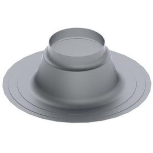 Plakplaat plat dak, 0°, aluminium, Ø350-Ø100